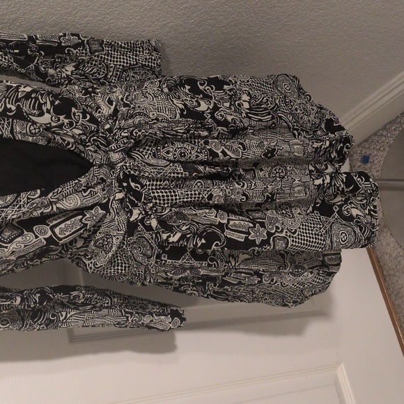 ✅Vintage Leslie Fay Romper Jumpsuit Shorts 1 Piece Black White Retro 6 Made USA - Picture 3 of 12